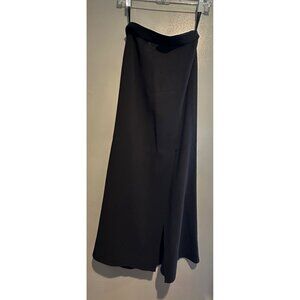 DKNY 100% Wool Skirt Womens Size 4 Black Lined Goth Lagenlook Grunge Core office